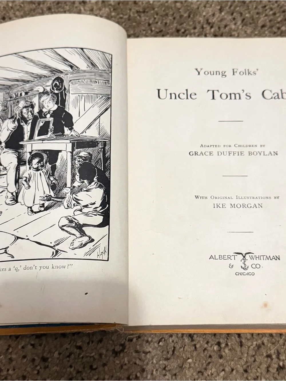 Classic Kids' 1932 vintage book - My uncle Toms cabin
